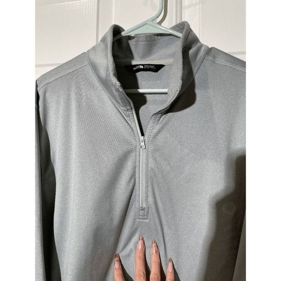 The North Face Men's Heather Gray Quarter Polyester Zip-Up Pullover Size XL - Picture 7 of 8